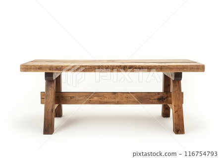 Wooden table isolated on white background Wooden table isolated on white background 116754793