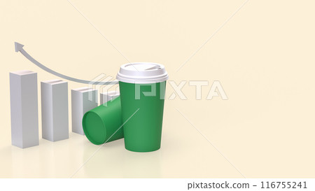 The Green coffee cup for hot drink concept 3d rendering. The Green coffee cup for hot drink concept 3d rendering. 116755241