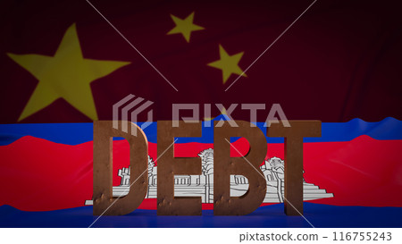 The Cambodia flag for Business background concept 3d rendering. The Cambodia flag for Business background concept 3d rendering. 116755243