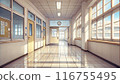簡單的學校走廊背景素材 116755495