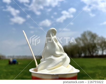Soft-serve ice cream at Tsukisamu Hakko Gakuen Farmers Market Soft-serve ice cream at Tsukisamu Hakko Gakuen Farmers Market 116755822