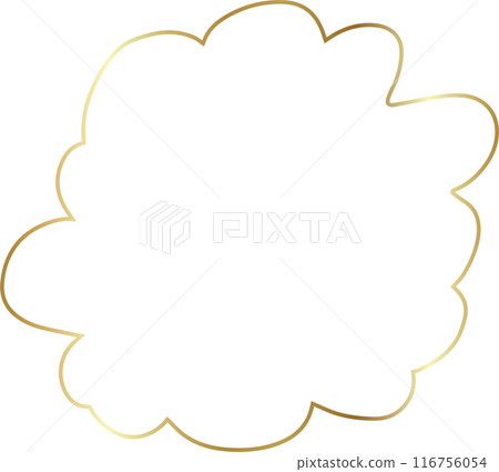 Golden speech bubble luxury icon, dialogue, text, chat 116756054