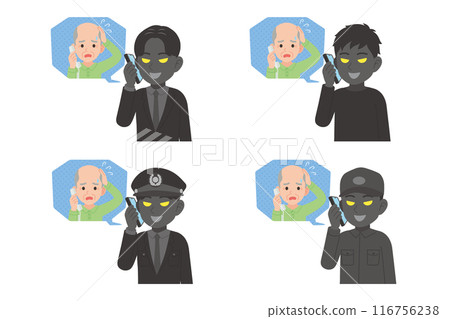 Scammers talking to seniors set Scammers talking to seniors set 116756238