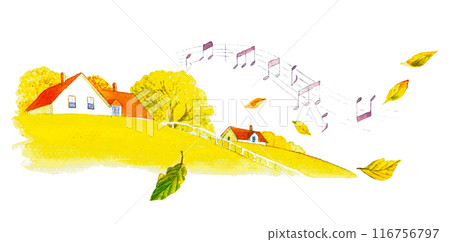 Autumn leaves scenery 116756797