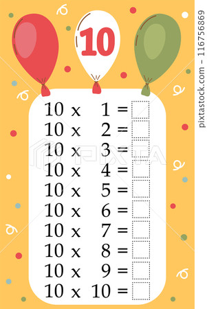 Multiplication tables for kids.Time table for kids.Colorful multiplication table. Multiplication tables for kids.Time table for kids.Colorful multiplication table. 116756869
