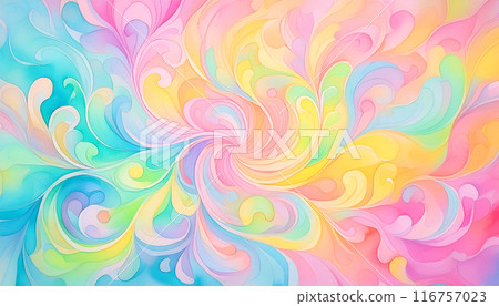 Pop and colorful swirl background illustration 116757023