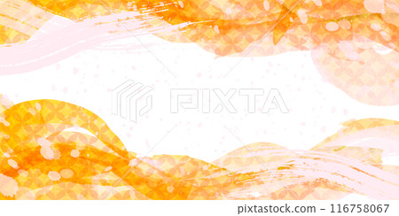Orange Japanese pattern square background Orange Japanese pattern square background 116758067