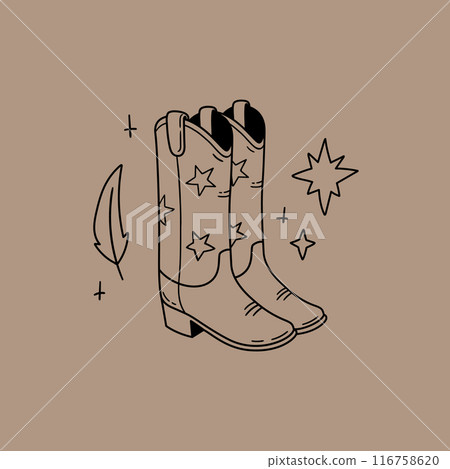 Cowgirls boots with stars 116758620