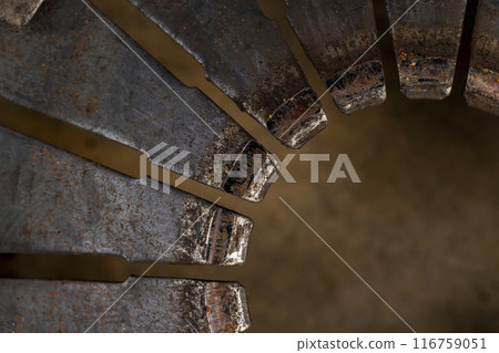 details of an old damaged car element 116759051