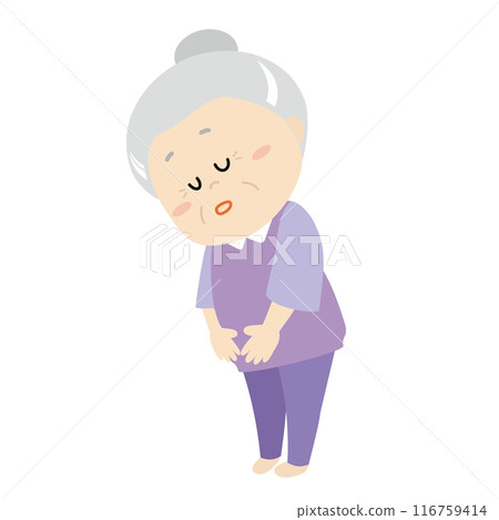 深呼吸的資深婦女 深呼吸的資深婦女 116759414