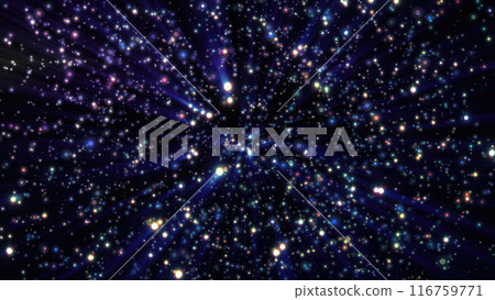 Abstract background of bright purple glowing shiny dots of bokeh stars and circles of beautiful festive space 116759771