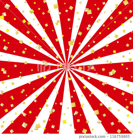 森伯斯特和金箔五彩紙屑方形橫幅背景/紅色和白色 森伯斯特和金箔五彩紙屑方形橫幅背景/紅色和白色 116759805