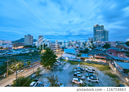 landscape of Sriracha with cityscape view. 116759863
