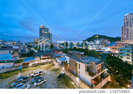 landscape of Sriracha with cityscape view. 116759865
