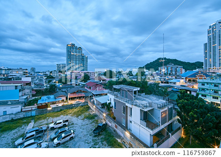 landscape of Sriracha with cityscape view. landscape of Sriracha with cityscape view. 116759867