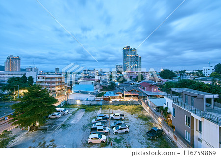 landscape of Sriracha with cityscape view. 116759869