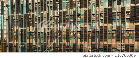 Closeup of skyscraper facade abstract urban background 116760309