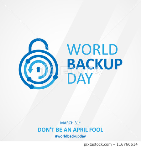 Letter World Backup Day element template design Letter World Backup Day element template design 116760614