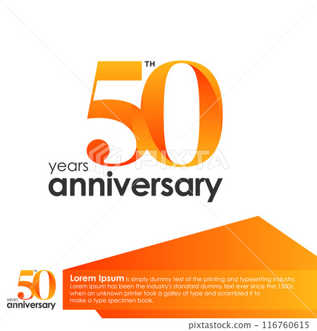 50th Anniversary logotype with orange color 50th Anniversary logotype with orange color 116760615