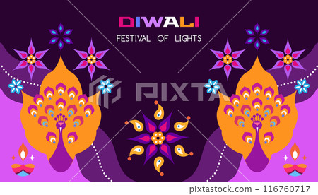 Diwali festival banner 2023 116760717