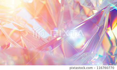 彩色水晶紋理背景，透過漫反射美麗地閃閃發光 116760770