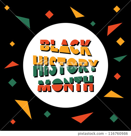 Black History Month colorful letter template design Black History Month colorful letter template design 116760986