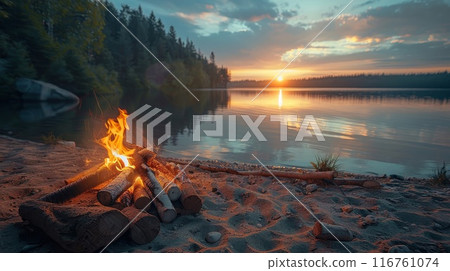 Bonfire at the camp 116761074