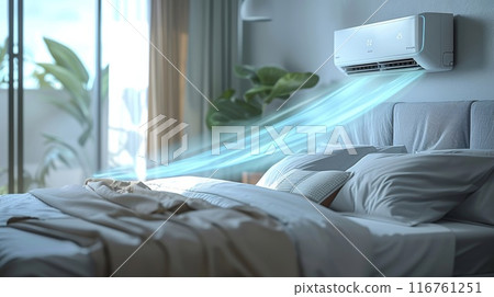 Air conditioning in the bedroom 116761251