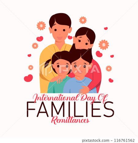International Day of Families Remittances Colorful vector template design 116761562