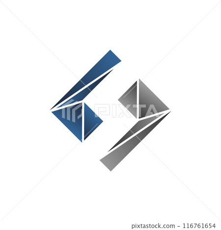 Square and geometric logo letter S flat style Square and geometric logo letter S flat style 116761654