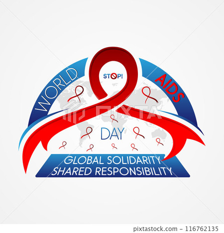 World AIDS day emblem template design vector background World AIDS day emblem template design vector background 116762135