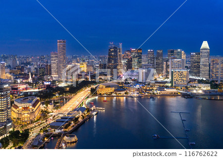 新加坡夜景與魚尾獅 116762622