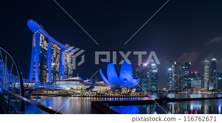 現代城市景觀 - 新加坡全景夜景 現代城市景觀 - 新加坡全景夜景 116762671