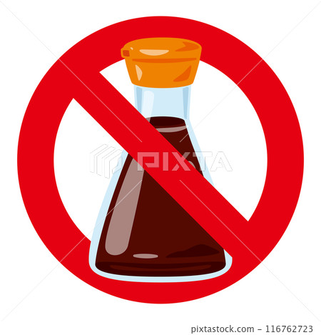 低鹽、醬油、醬油禁止標誌 116762723