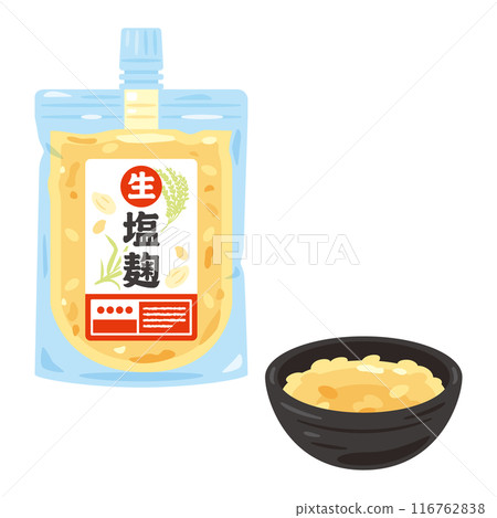 Shio-koji pack and Shio-koji served in a small bowl 116762838