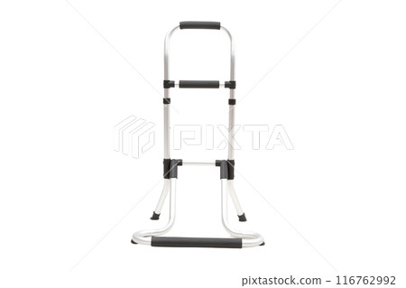 Medical walker for patient, elderly, assistive device isolated on a white background. Medical concept. Medical walker for patient, elderly, assistive device isolated on a white background. Medical concept. 116762992