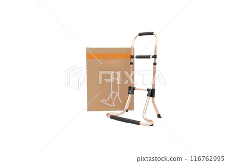 Medical walker for patient, elderly, assistive device isolated on a white background. Medical concept. 116762995