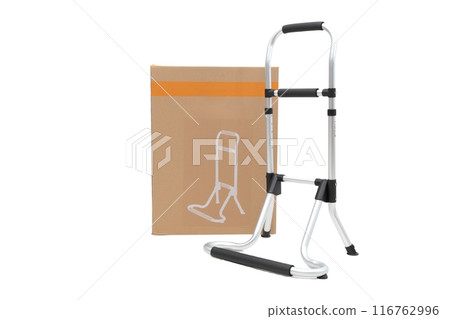 Medical walker for patient, elderly, assistive device isolated on a white background. Medical concept. 116762996