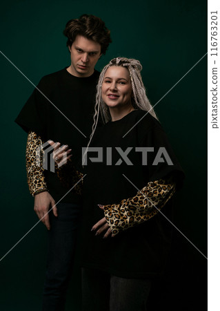 Man and Woman Standing Together Man and Woman Standing Together 116763201