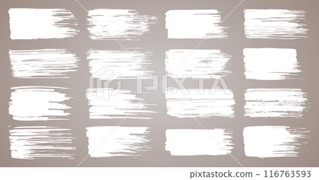 Abstract vector watercolor paint set. Isolated grunge elements for paper design. Ink paint brush stains or spots on light background 116763593