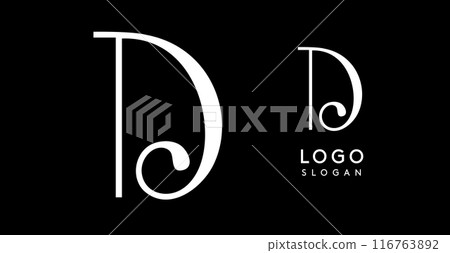 Elegant calligraphic logo. Stylish letter D, sleek typography for branding, signage, corporate identity. Suitable for fashion, beauty, luxury brands, modern minimalist template. Vector illustration. Elegant calligraphic logo. Stylish letter D, sleek typography for branding, signage, corporate identity. Suitable for fashion, beauty, luxury brands, modern minimalist template. Vector illustration. 116763892