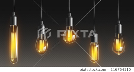 Vintage edison bulb light with filament realistic Vintage edison bulb light with filament realistic 116764110