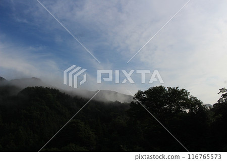 群馬縣藤岡市山林雨季的晴天 116765573
