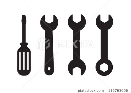 Wrench and screwdriver icon. repair symbol vector illustration Wrench and screwdriver icon. repair symbol vector illustration 116765606