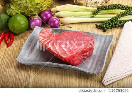Raw fresh tuna steak for grill Raw fresh tuna steak for grill 116765691