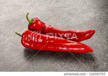 Red sweet Ramiro organic pepper Red sweet Ramiro organic pepper 116765707