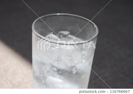 Ice water in a glass 116766667