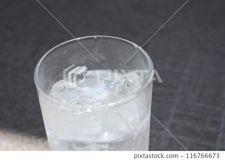 Ice water in a glass 116766673