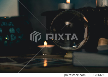 Crystal Ball and Candles: A Mystic's Tools. Crystal Ball and Candles: A Mystic's Tools. 116766699