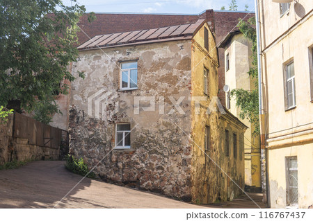medieval residential house from the 16th century, preserved in urban areas medieval residential house from the 16th century, preserved in urban areas 116767437